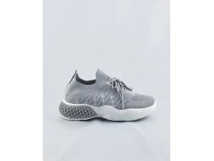 Šedé dámské ažurové sneakersy (JY21-2)