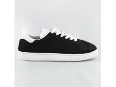 Černo-bílé šněrovací dámské sneakersy (BF-025)