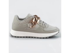 Šedé sneakersy s řetízkem (6368)