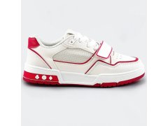 Bílo-červené dámské dvoubarevné tenisky "adidasky" (AD-585)
