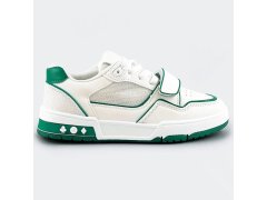 Bílo-zelené dámské dvoubarevné tenisky "adidasky" (AD-585)