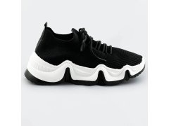 Černé tenisky sneakers s bílou podrážkou (XA055)