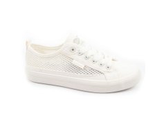 Lee cooper – dámské sportovní tenisky s&nbsp;prolamovaným vzorem, bílé, letní, pohodlné