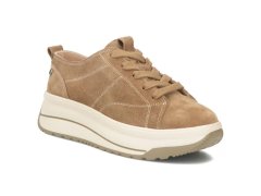 Bežové kožené tenisky na platformě filippo dp7959 – dámské