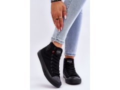 Dámské klasické vysoké tenisky big star t274033 Černé