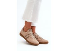 Zazoo n1068 semišové nízké dámské tenisky Beige