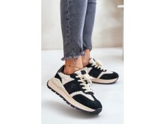Zateplené dámské kožené sneakersy big star oo274a318 hi-poly system černé