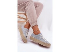 Dámské tenisky na platformě s pletením lee cooper lcw-25-02-3284 světle Béžové