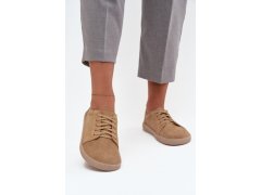 Barefoot typ tenisky z přírodního semiše zazoo 314 béžové