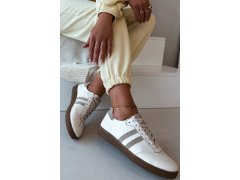 Zazoo n1068 kožené nízké dámské tenisky Béžové