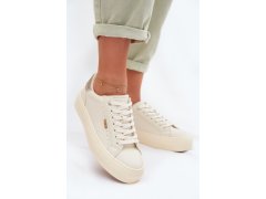 Sneakers na platformě big star tt274806 Béžové