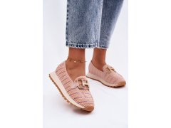 Slip on tenisky se zlatým detailem goe tt2n4081 růžové