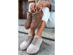 Barefoot tenisky z přírodního semiše zazoo n1422 hnědé