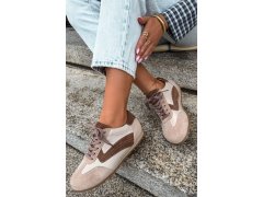 Dámské kožené semišové barefoot tenisky zazoo n1400 béžové