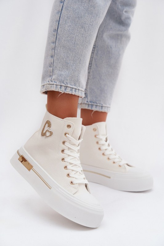 Tenisky na platformě model 223604 step in style