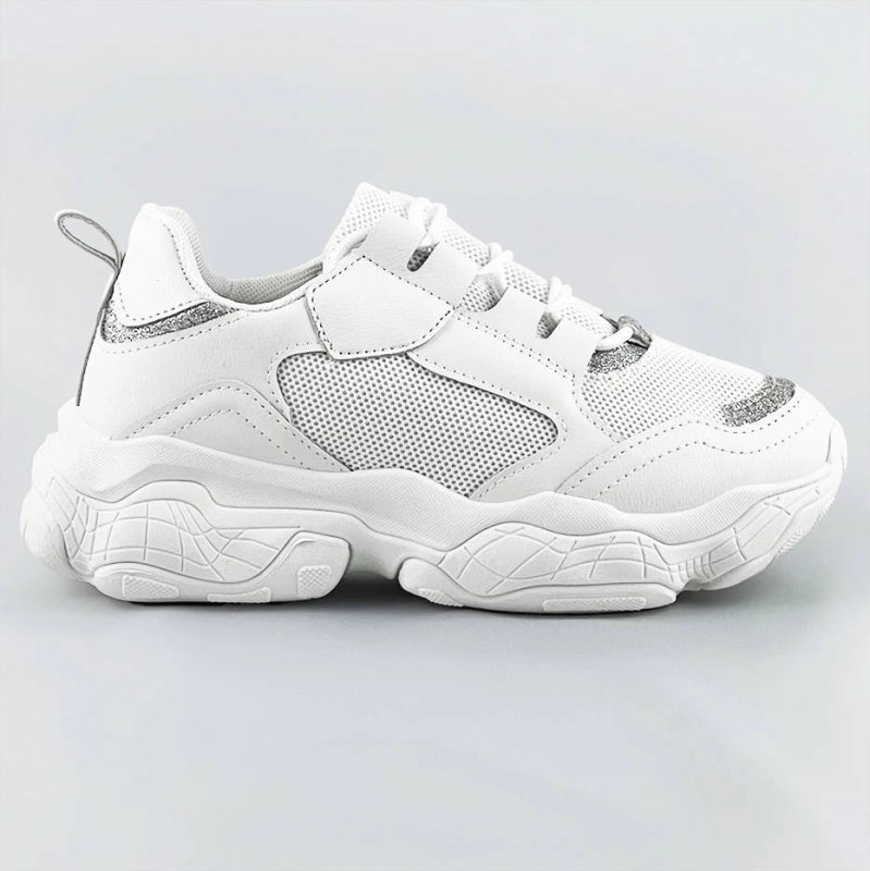 Bílé dámské šněrovací tenisky "sneakers" (172)
