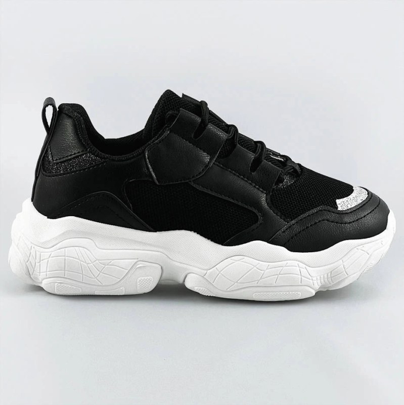 Černé dámské šněrovací tenisky "sneakers" (172) - Dámské boty Ženytenisky