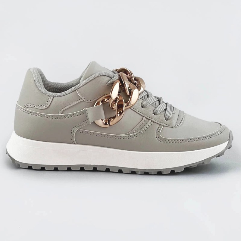 Šedé sneakersy s&nbsp;řetízkem (6368) - Ženytenisky