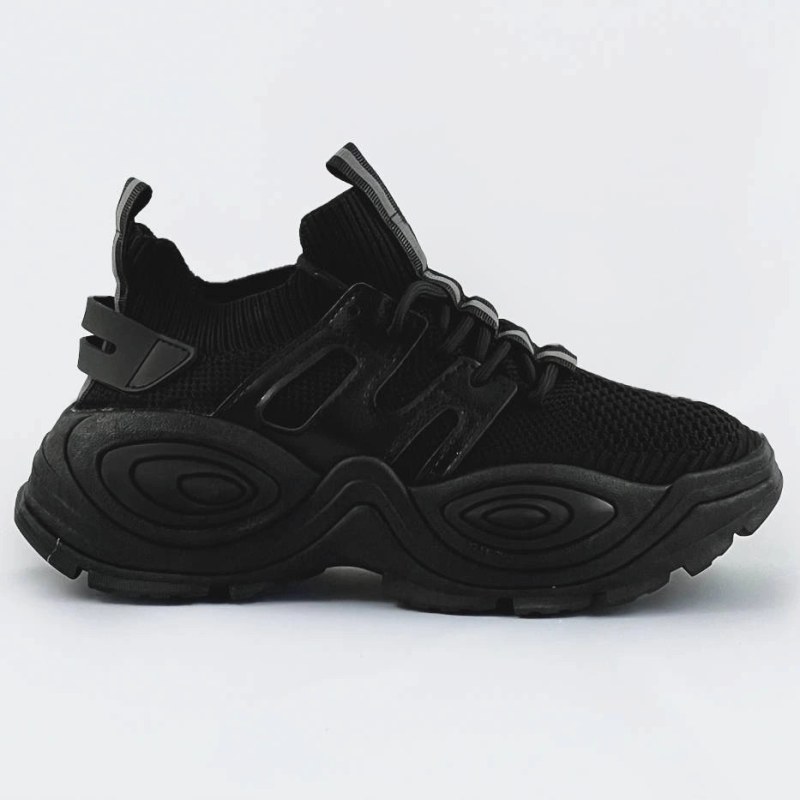 Černé dámské textilní tenisky sneakers (RA16) - Dámské boty Ženytenisky