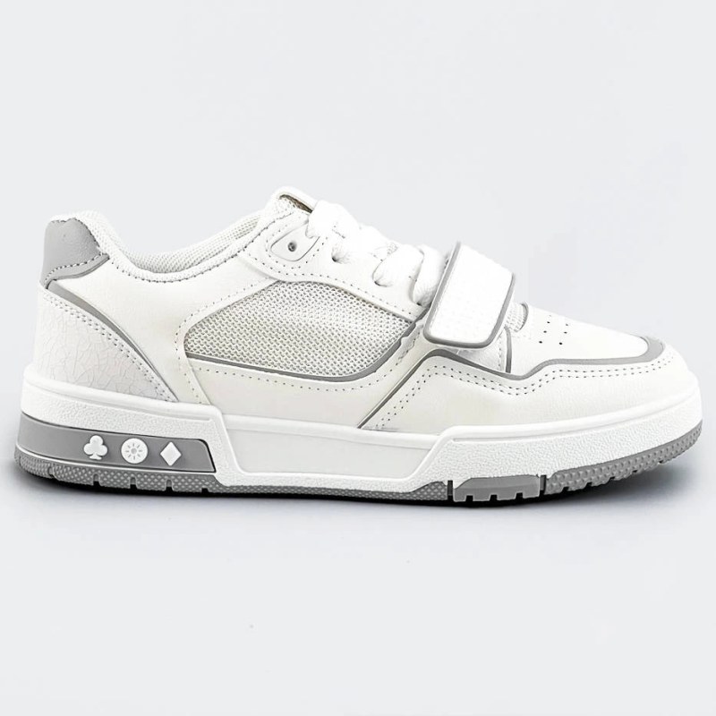 Bílo-šedé dámské dvoubarevné tenisky "adidasky" (AD-585)