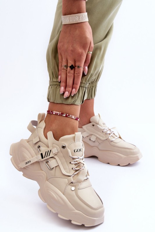 Sportovní boty sneakersy goe mm2n4015 Bežové
