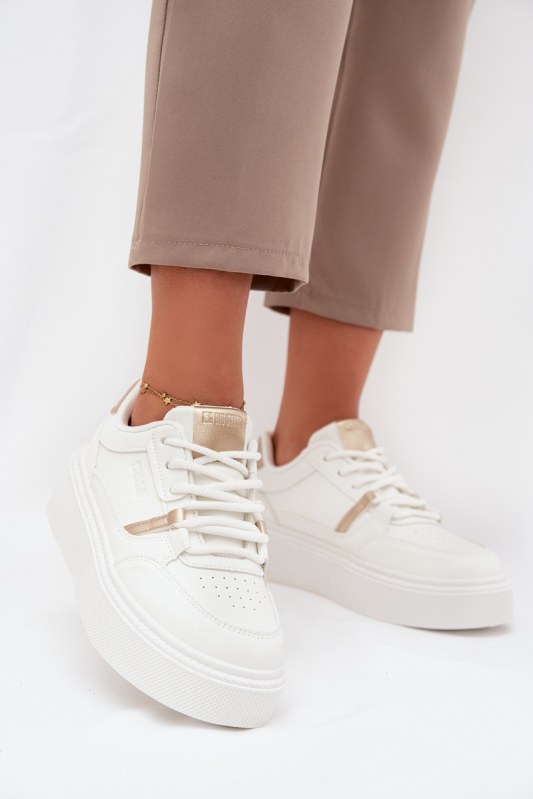 Dámské sneakersy na platformě big star ss274359 Bílé