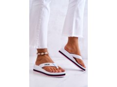 Dámské žabky na klínku big star jj274a333 Bílá