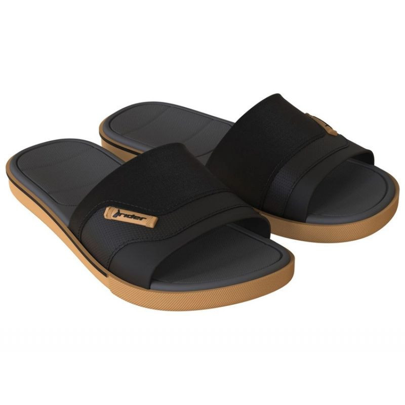 Unisex žabky spin m 11795 bi021 černá s hnědou - Rider