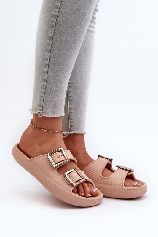 Lehké dámské žabky zaxy ll285087 Beige - Dámské boty Ženyžabky