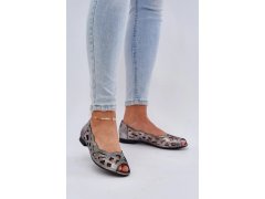 Dámské balerinky asa136-8 stříbrné - Jezzi