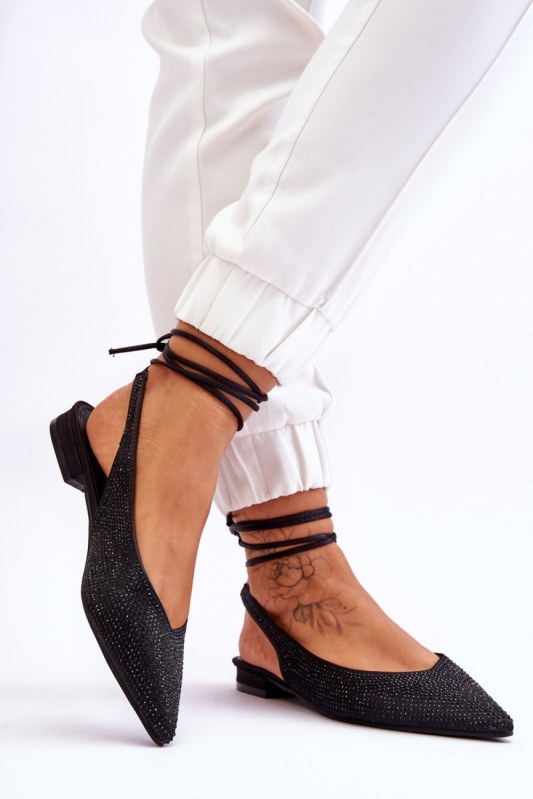 Baleríny na šněrování model 178022 step in style - Dámské boty baleríny