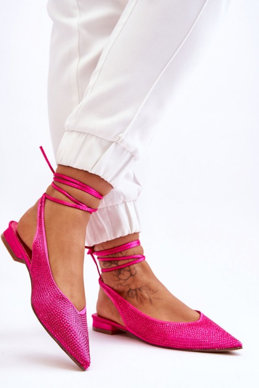 Baleríny na šněrování model 178023 step in style - Dámské boty baleríny
