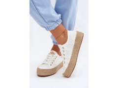 Krajkové tenisky espadrilky lcw-26-31-4326 bílé - lee Cooper