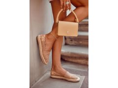 Klasické dámské espadrilky prolamované nude Catris