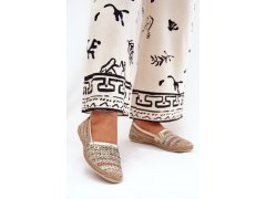 Elegantní kožené espadrilky s pletením multikolor zazoo 10178