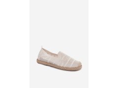 Dámské síťované espadrilles z textilu světle béžové Candessa
