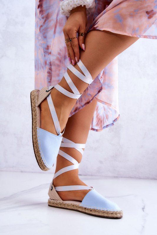 Dámské vázané espadrilky big star jj274863 Modré
