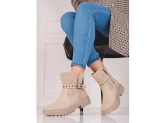 Dámské kotníčkové boty gd-tl40 béžová - Goodin