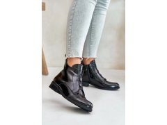Dámské kotníkové boty hy42-717 černá - S.Barski