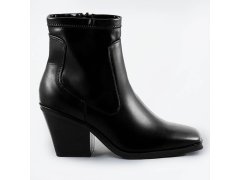 Černé boty na podpatku (SA6133)