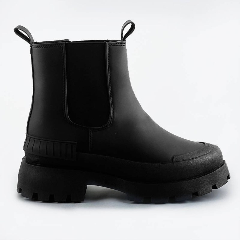 Černé dámské boty (PP25) - Dámské boty kotníkové