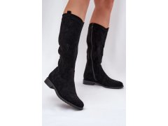 Dámské kozačky hy51-860/ 208810 černá - S.Barski