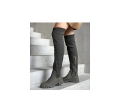 Dámské kombinované kozačky 68140 zelené - Solea