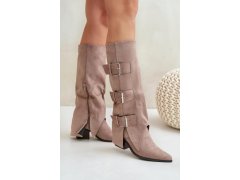 Kozačky na podpatku model 203505 step in style