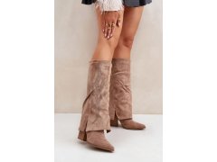 Kozačky na podpatku model 204657 step in style