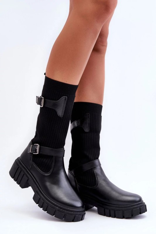 Dámské kozačky 55-80 černé - step in style - Dámské boty kozačky