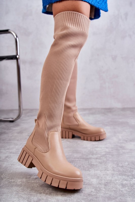 Kozačky s žebrovanou strukturou model 173613 step in style