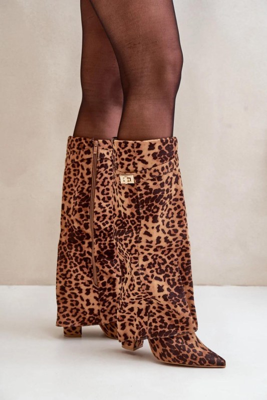 Kozačky na podpatku model 203516 step in style - Dámské boty kozačky