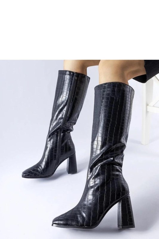 Kozačky na podpatku model 204730 Solea Kozačky na podpatku model 204730 Solea - Dámské boty kozačky