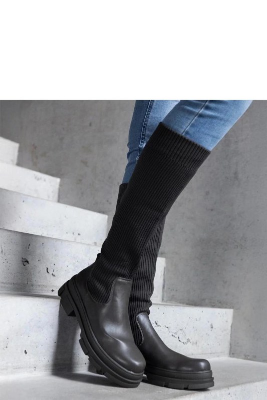 Kozačky na zip model 206434 Solea - Dámské boty kozačky